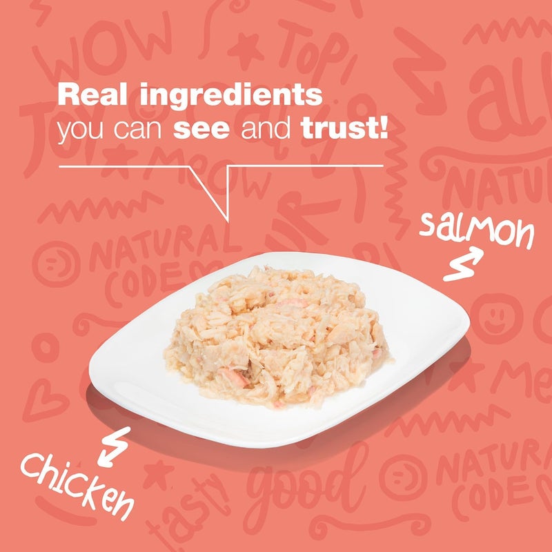 NATURAL CODE - Wet Cat Food, Limited Ingredient Cat Food, High-Protein, Non-GMO, No Artificial Additives, Made in Italy, Chicken & Salmon in Broth for Adult Cats (3 oz, 24 Pack) - Image 3